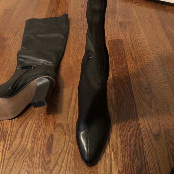 Zara Leather High Leg Heeled Boot - Picture 3 of 7